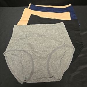 Size Small Women's Pack Of 5 High Waist Panties Full Coverage Underwear